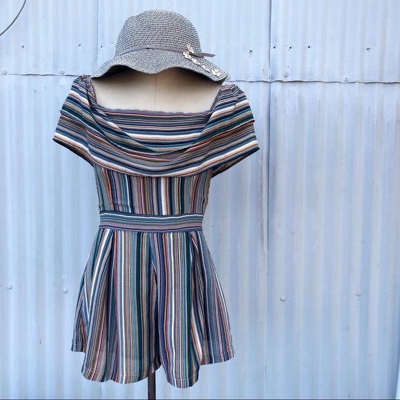 Kissy vintage rainbow stripe romper - Picture 11 of 11